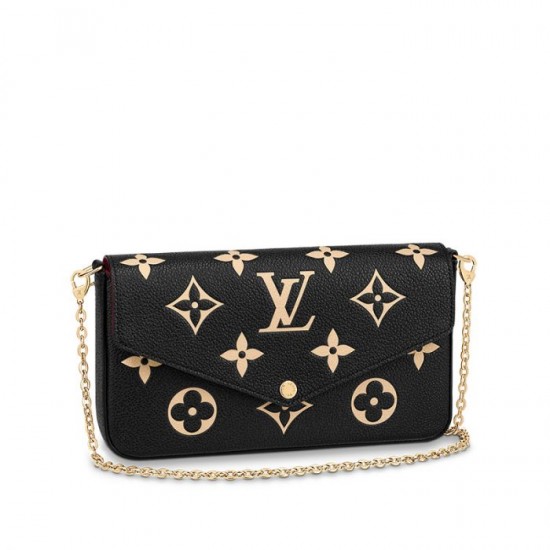 Lvlenka Louis Vuitton Félicie Pochette Gray M69977 Black M80482