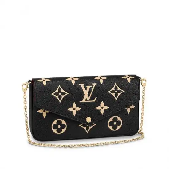 Cheap Louis Vuitton Félicie Pochette Gray M69977 Black M80482