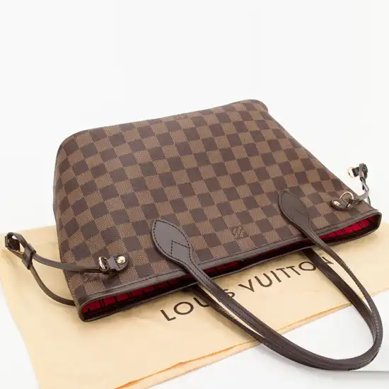 Cheap Louis Vuitton N51109 Neverfull PM Shoulder Bag Damier Ebene Canvas