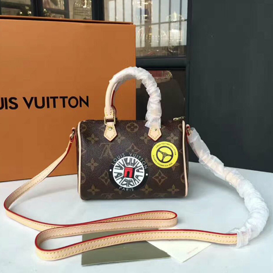 Lvlenka Louis Vuitton M62208 Nano Speedy Crossbody Bag Monogram Canvas