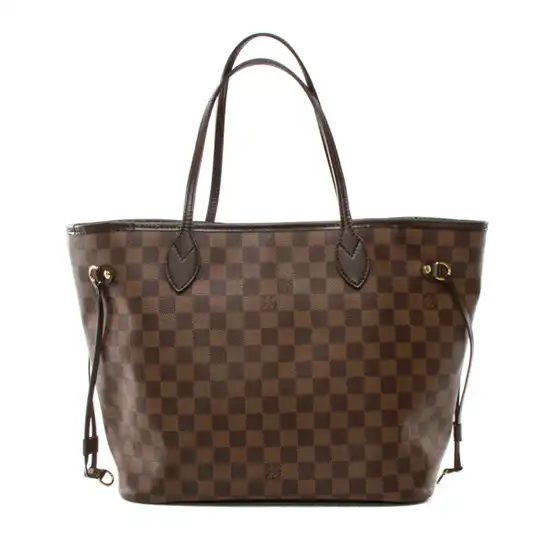 Affordable Louis Vuitton N51105 Neverfull MM Shoulder Bag Damier Ebene Canvas