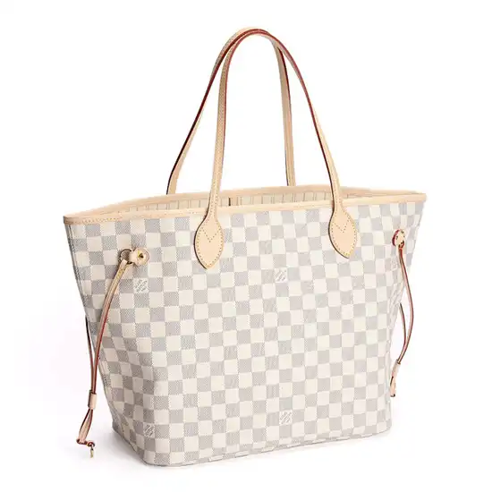 Cheap Louis Vuitton N51107 Neverfull MM Shoulder Bag Damier Azur Canvas