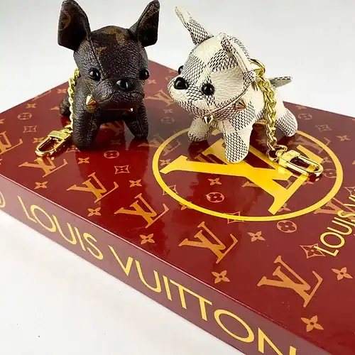 Cheap Louis Vuitton Dog Charm Keychain