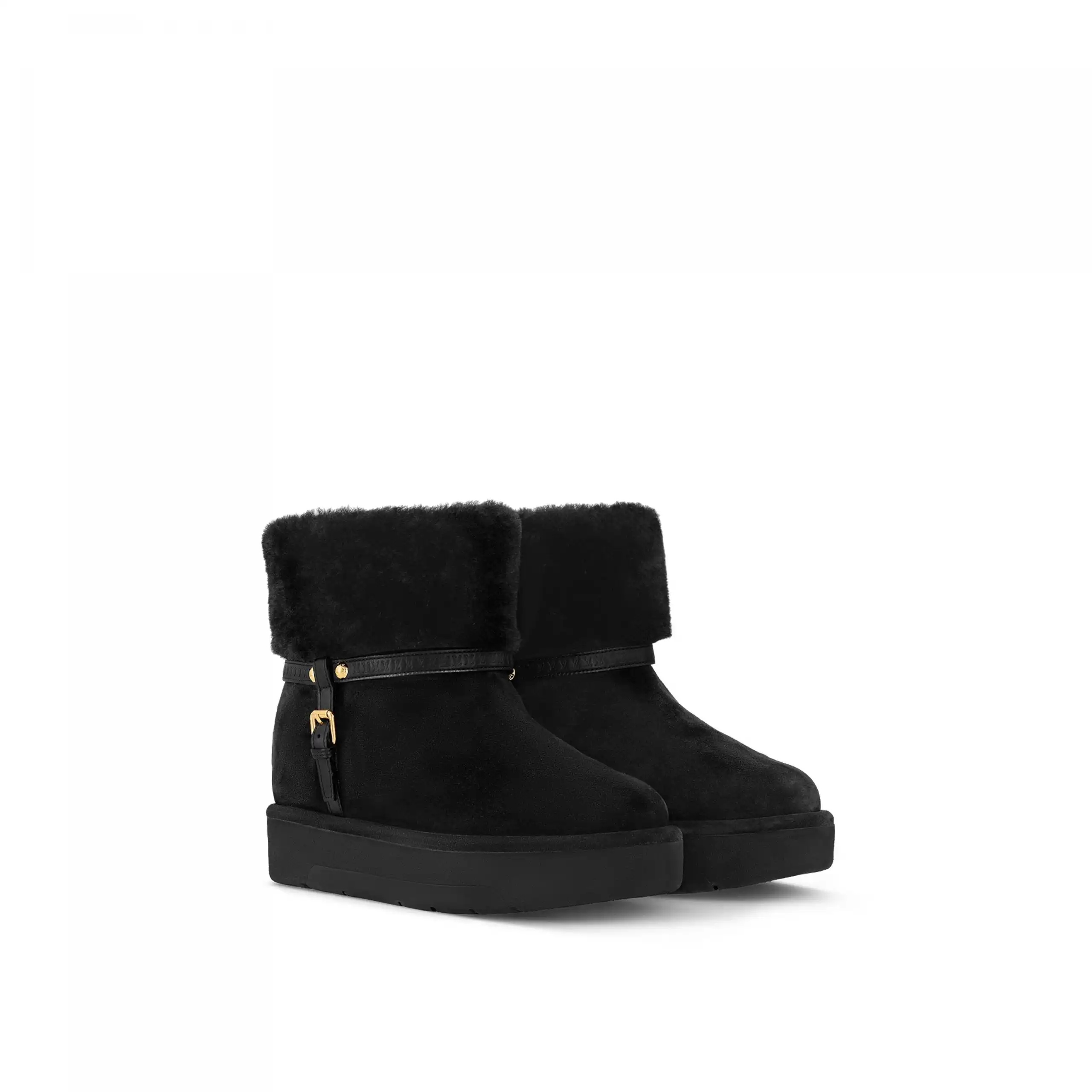 Cheap Louis Vuitton LV SKI Aspen Platform Ankle Boot Black 1AC78P