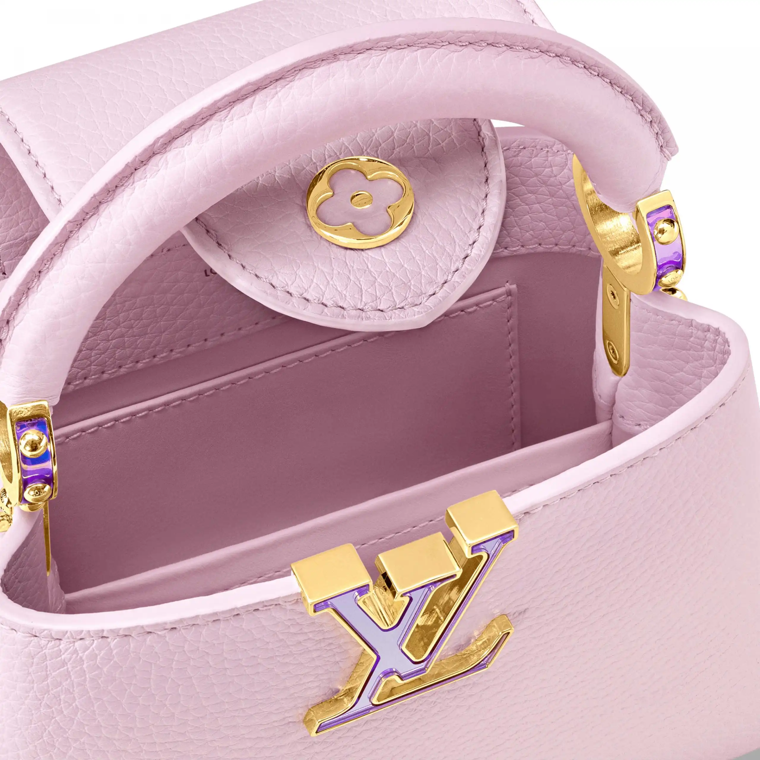 Cheap Louis Vuitton M23326 LV SKI Capucines Mini Pearly Lilac