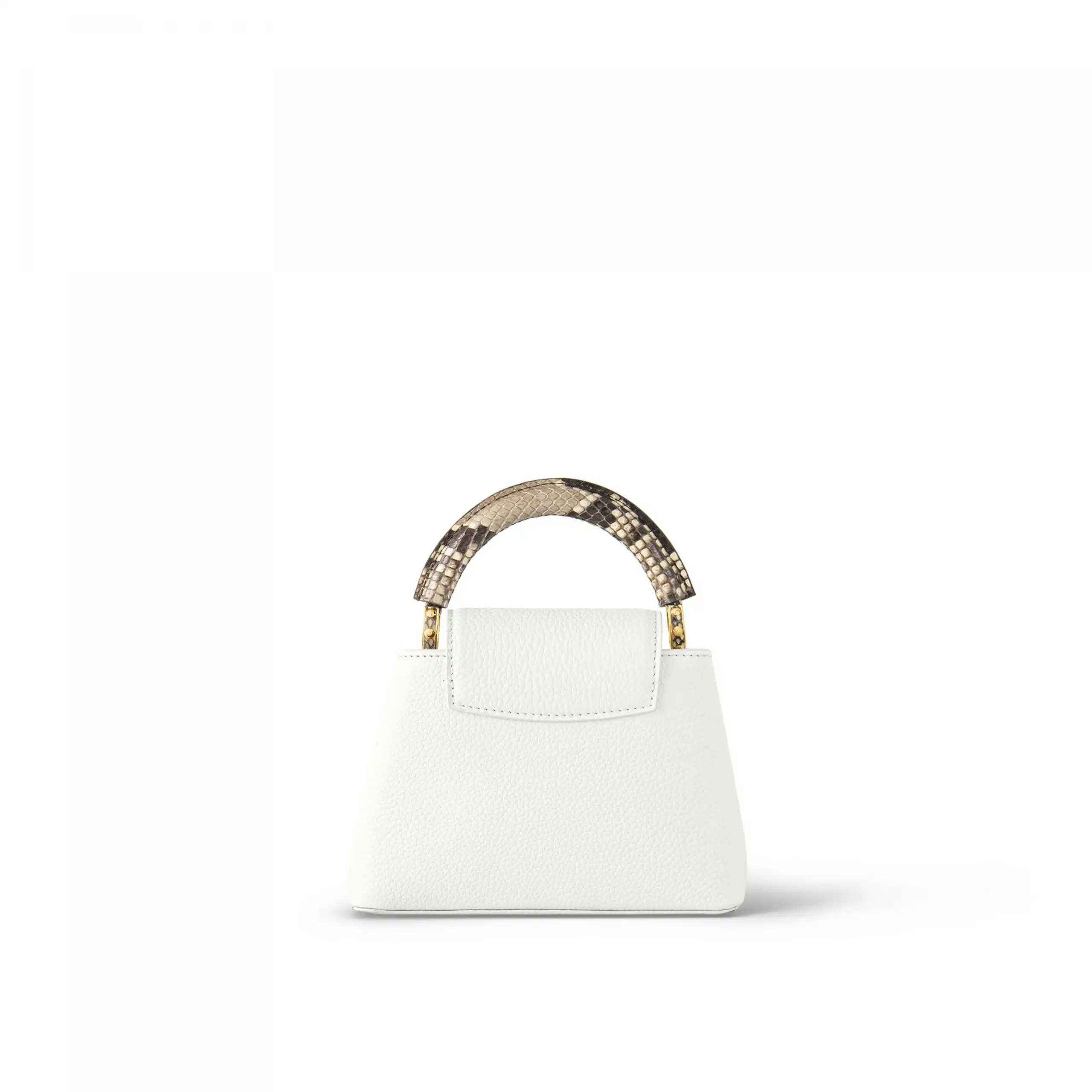 Affordable Louis Vuitton N98477 Capucines Mini Python Snow White