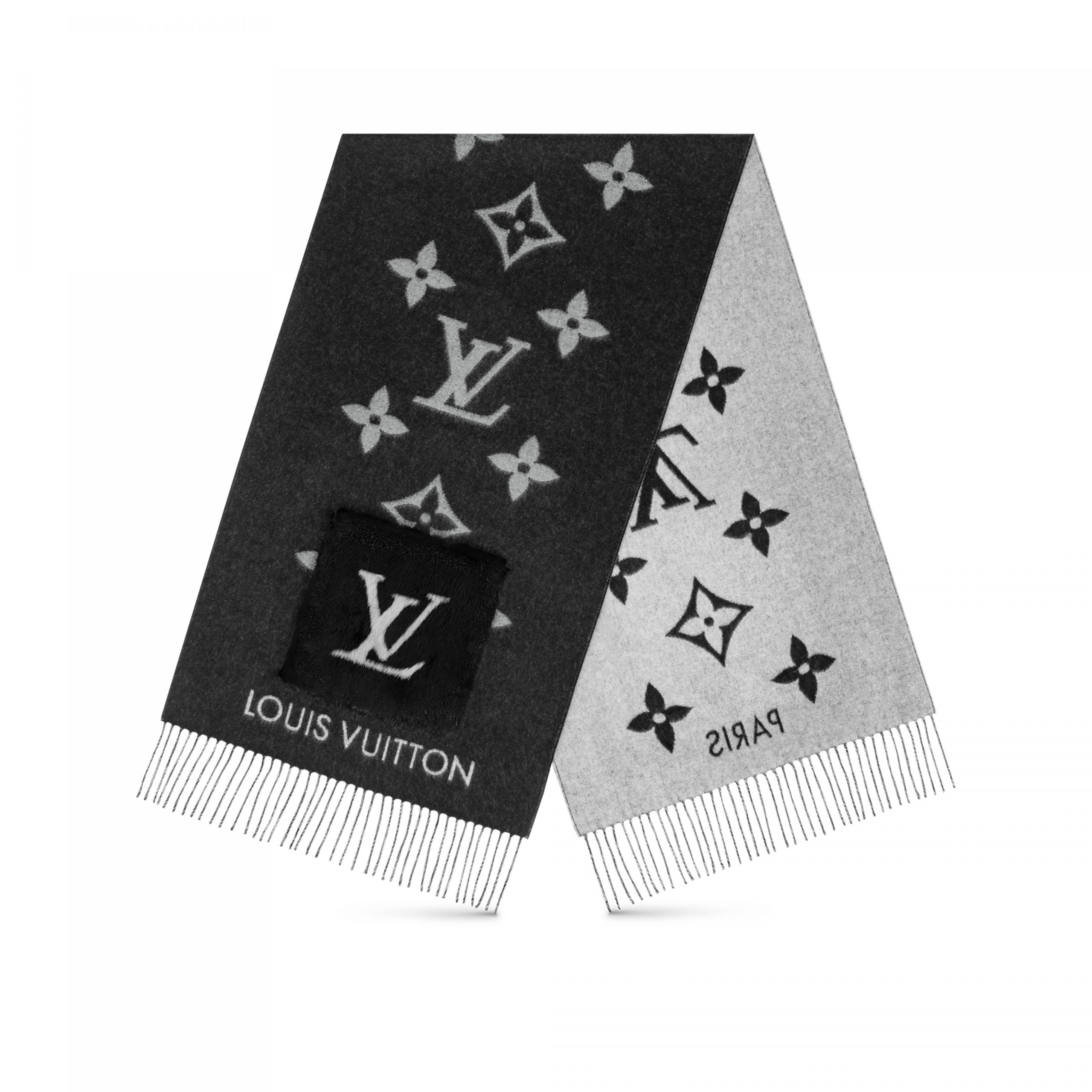 Lvlenka Louis Vuitton M74353 Cold Reykjavik Black Scarf