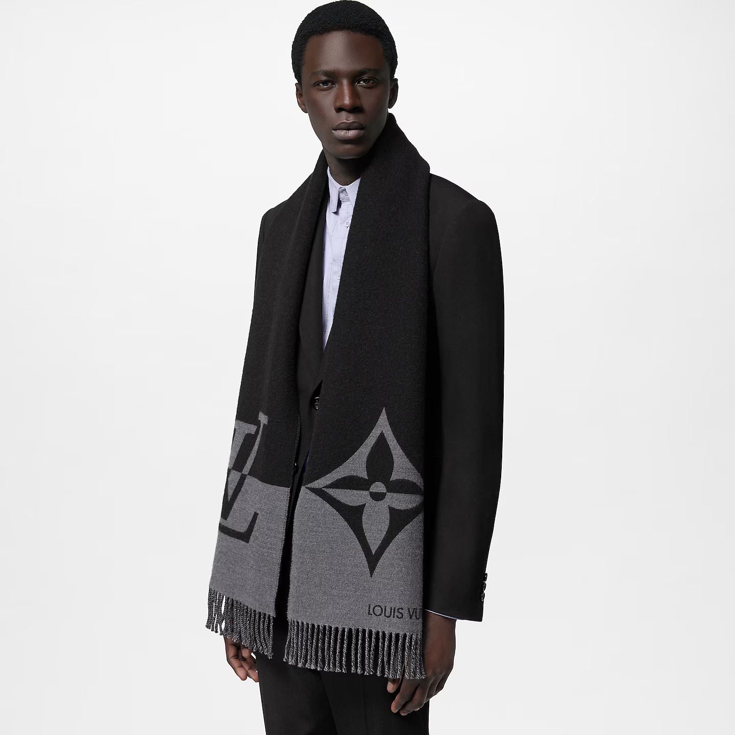 Lvlenka Louis Vuitton Black M79097 Graphic Dual Scarf