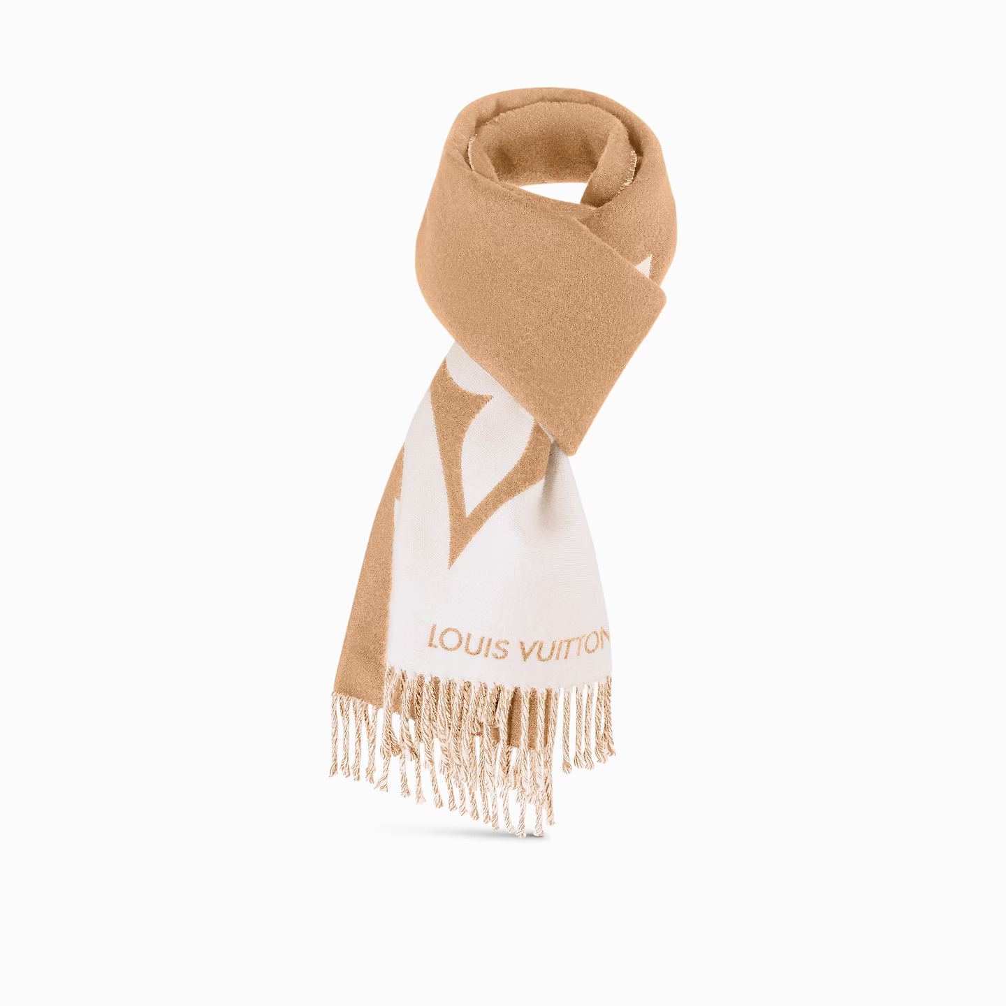 Lvlenka Louis Vuitton Beige M79098 Graphic Dual Scarf