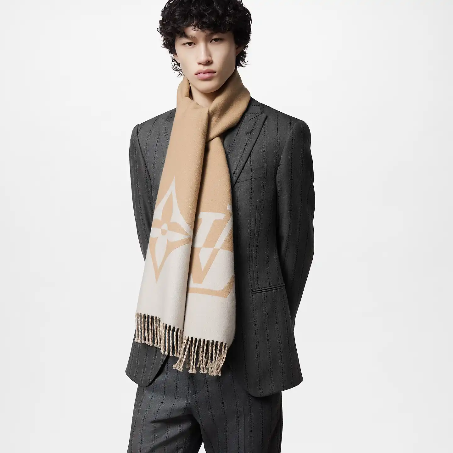 Cheap Louis Vuitton Beige M79098 Graphic Dual Scarf