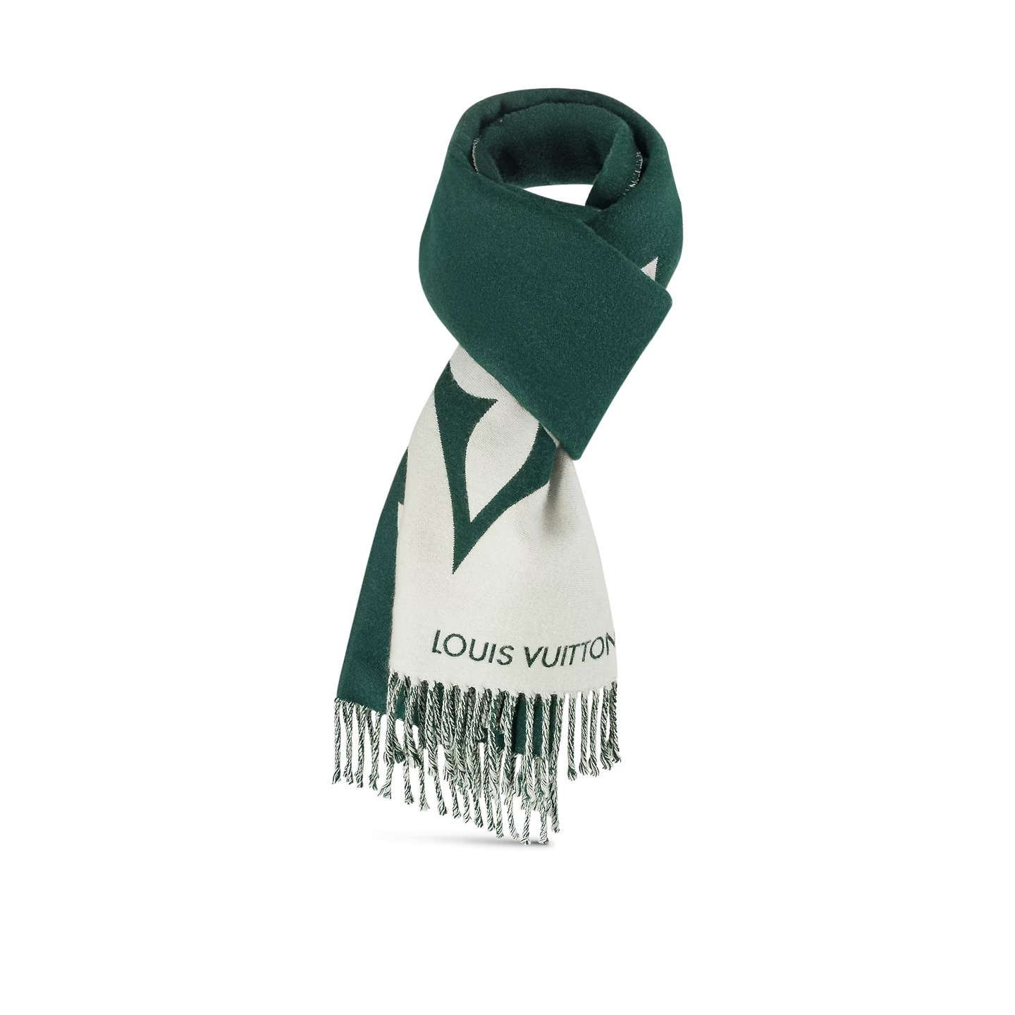 Lvlenka Louis Vuitton Dark Green M79139 Graphic Dual Scarf