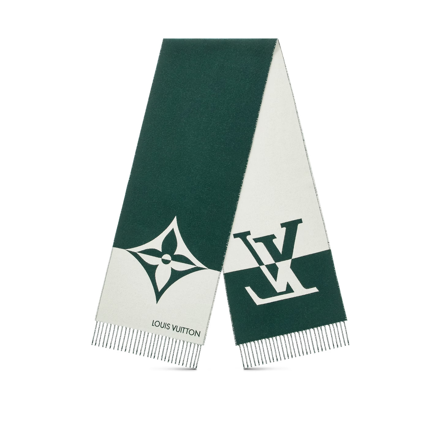 Lvlenka Louis Vuitton Dark Green M79139 Graphic Dual Scarf