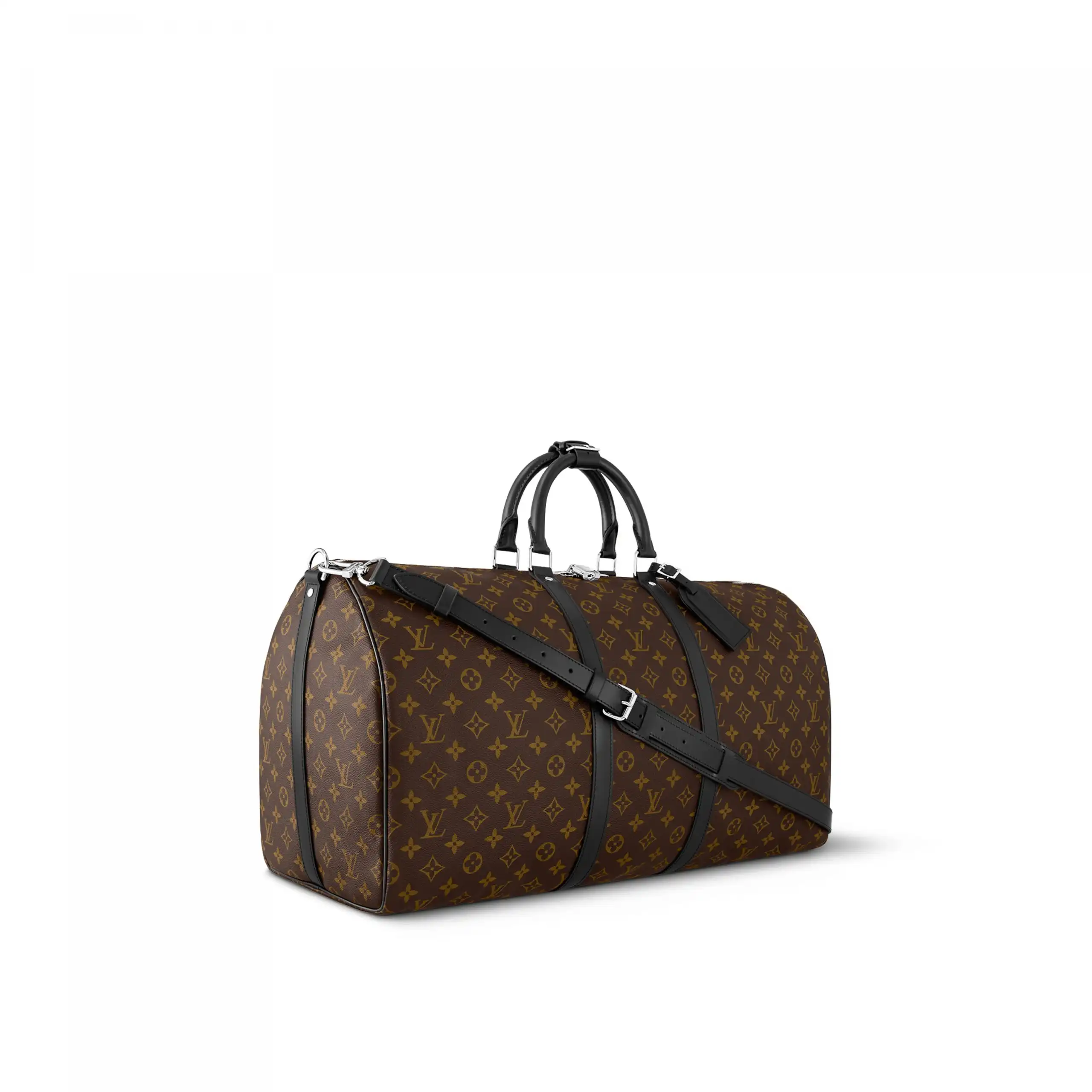 Affordable Louis Vuitton Keepall Bandouliere 55 Black M56714