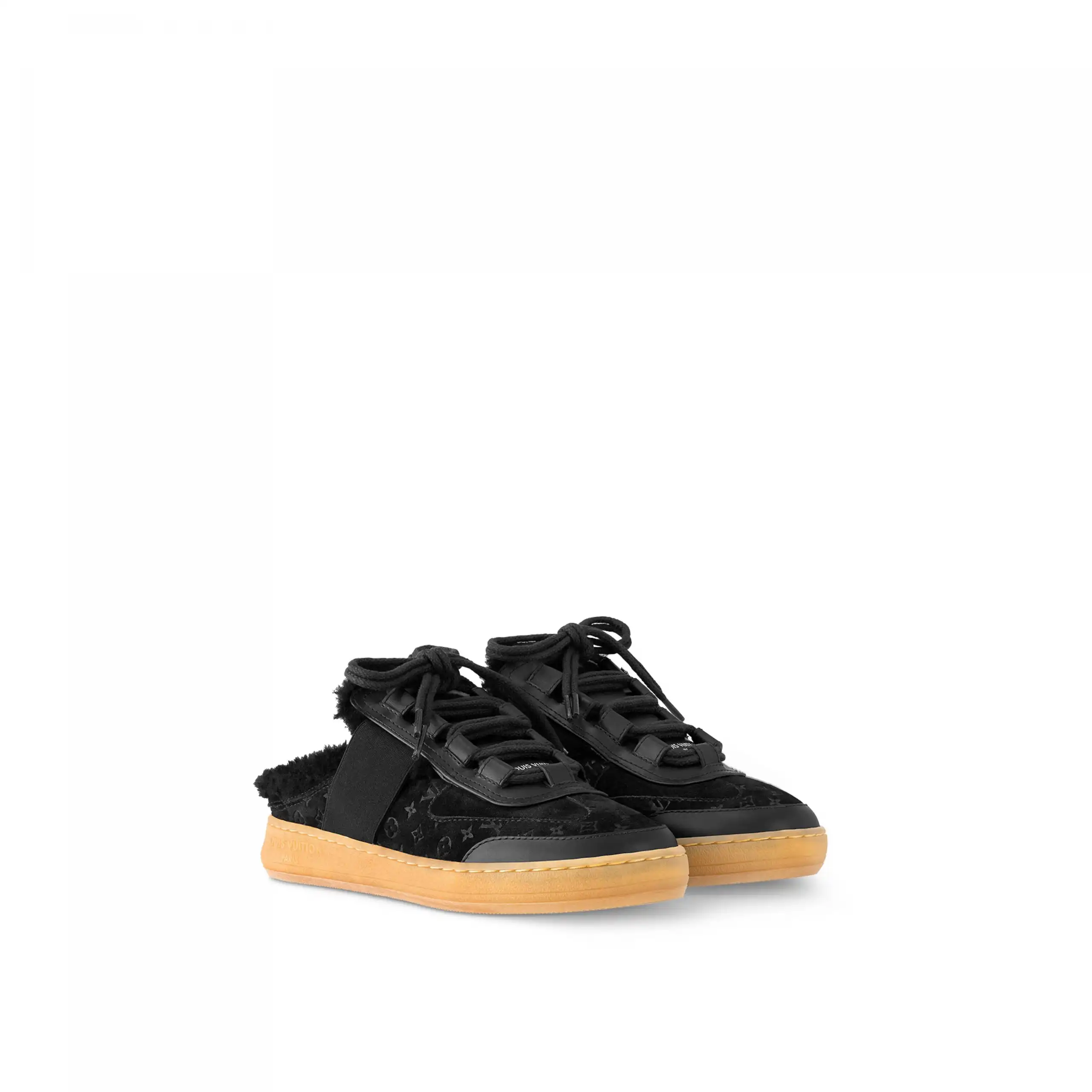 Cheap Louis Vuitton Lous Open Back Sneaker Black 1ACAE7