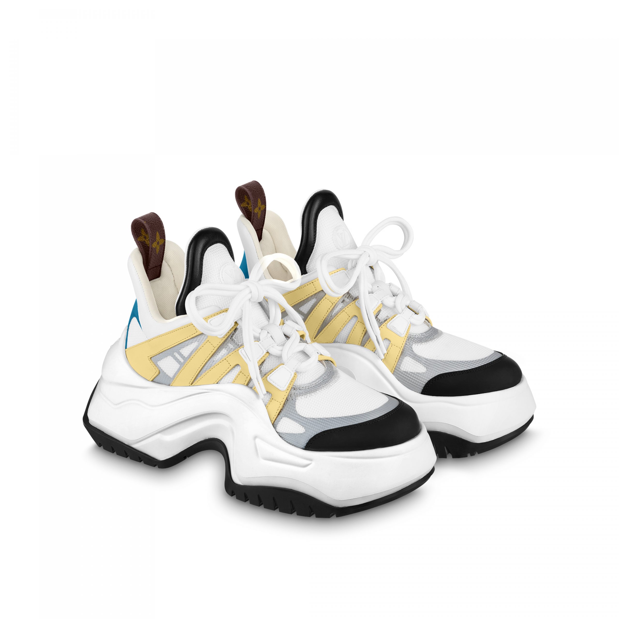 Lvlenka Louis Vuitton LV Archlight 2.0 Platform Sneaker White Yellow 1ABIIE