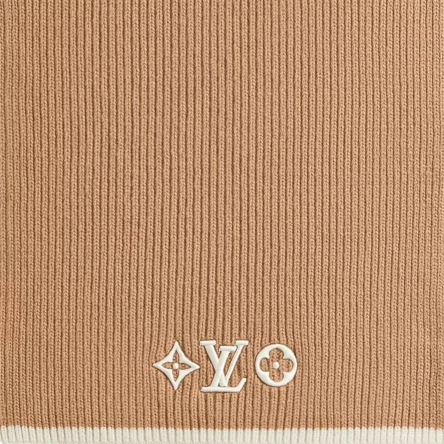 Cheap Louis Vuitton Camel M77927 LV Headline Scarf