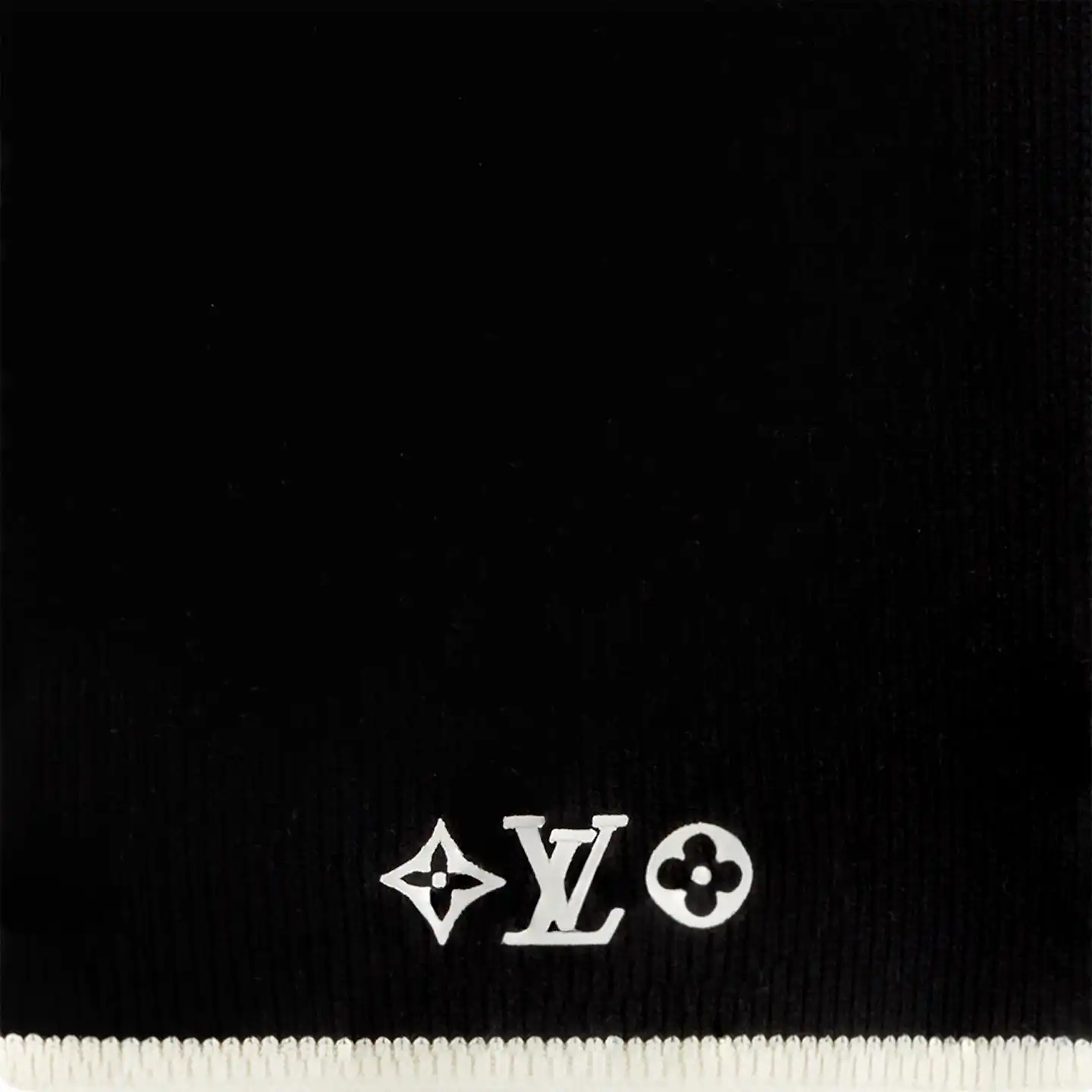 Affordable Louis Vuitton Black M77928 LV Headline Scarf