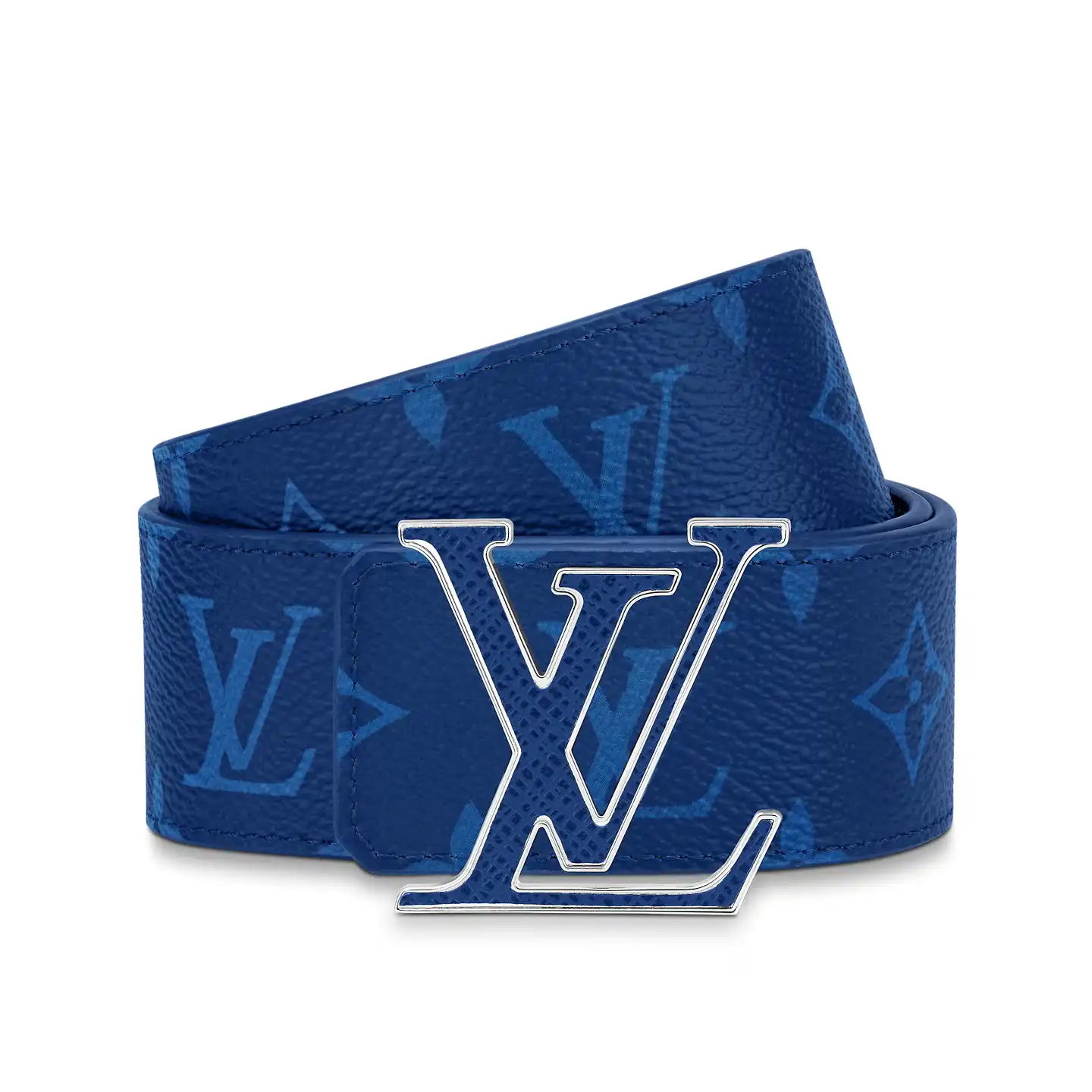 Cheap Louis Vuitton M0159U Blue LV Initiales 40mm Reversible Belt