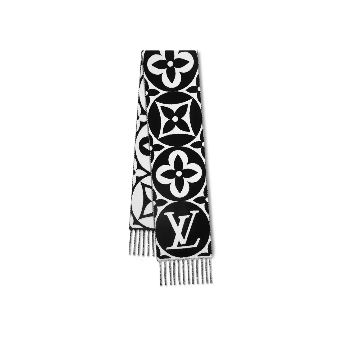 Cheap Louis Vuitton Black M79212 FLIGHT MODE LV Medallion Scarf