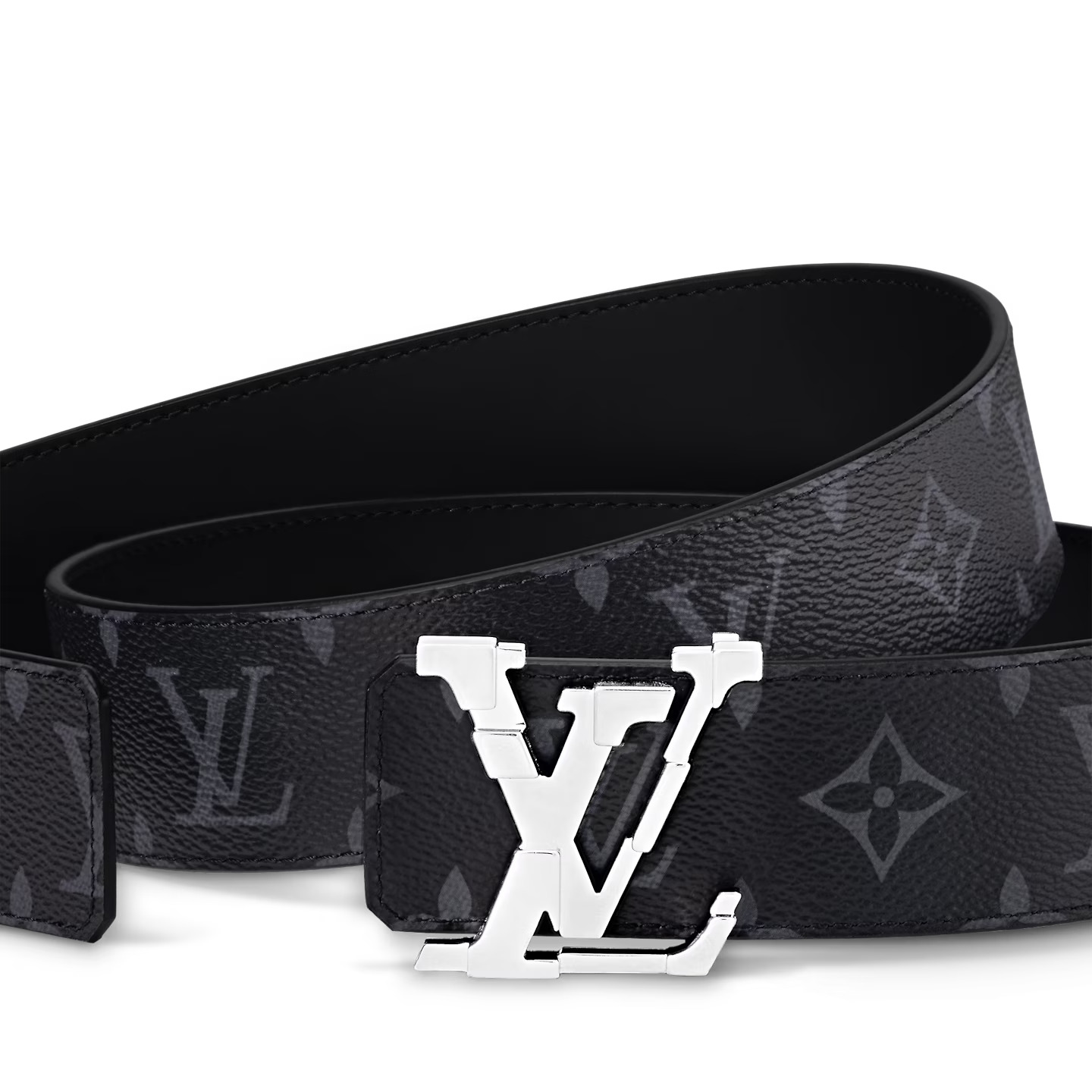 Lvlenka Louis Vuitton M8346U Monogram Eclipse LV Pixel 40mm Reversible Belt