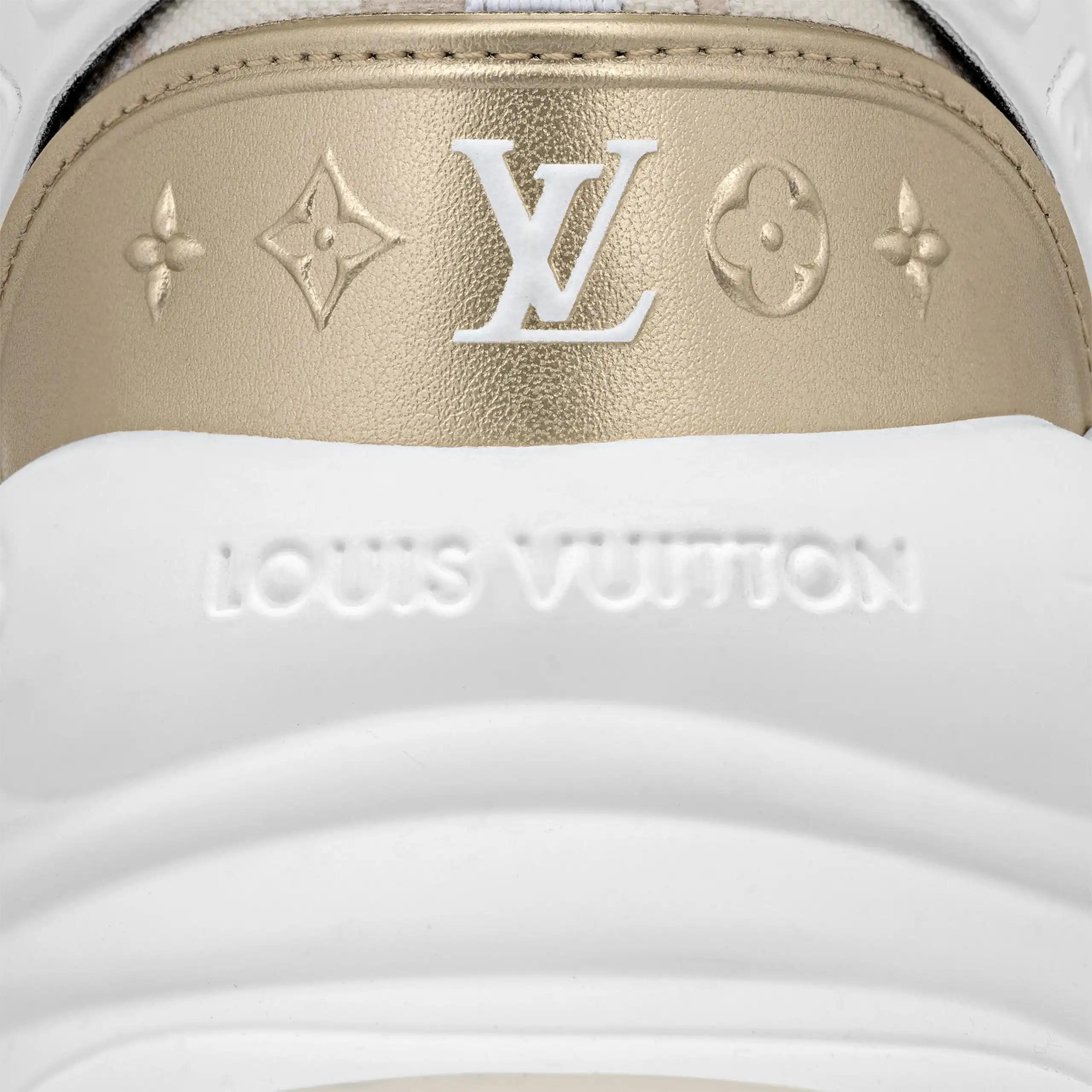 Cheap Louis Vuitton LV Run 55 Sneaker Monogram denim Beige 1ABHR7