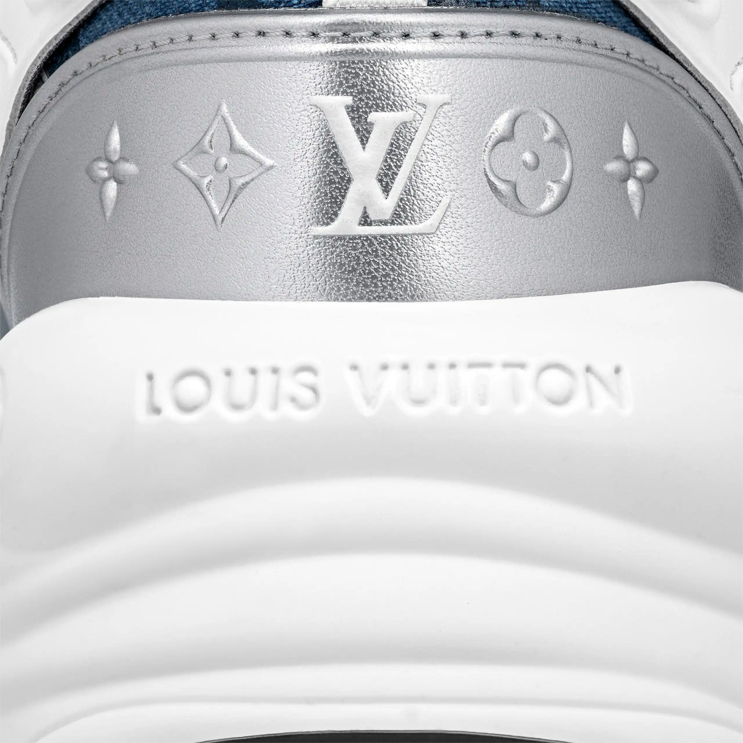 Cheap Louis Vuitton LV Run 55 Sneaker Monogram denim Blue 1ABHQR