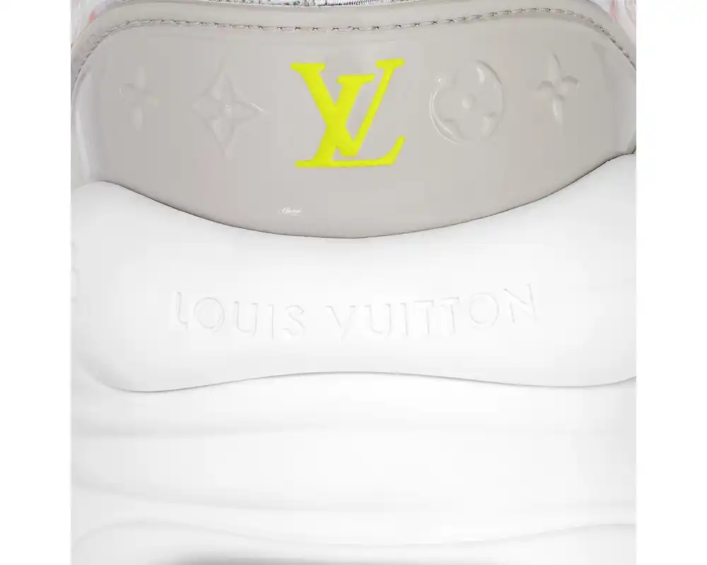 Cheap Louis Vuitton LV Run 55 Sneaker Monogram Flower Bordeaux Grey Light Pink White 1A9H67