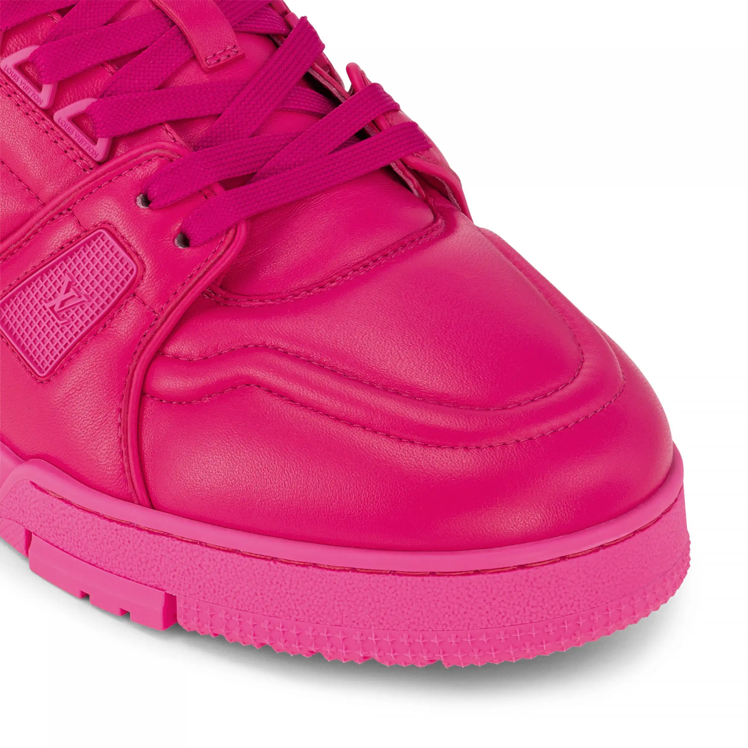 Affordable Louis Vuitton LV Trainer Sneaker Calf leather Fuchsia 1AC5CB