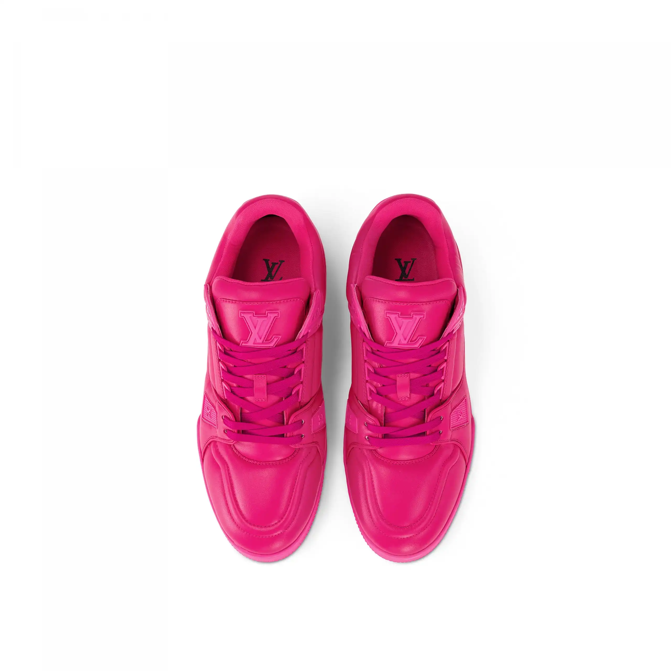 Affordable Louis Vuitton LV Trainer Sneaker Calf leather Fuchsia 1AC5CB