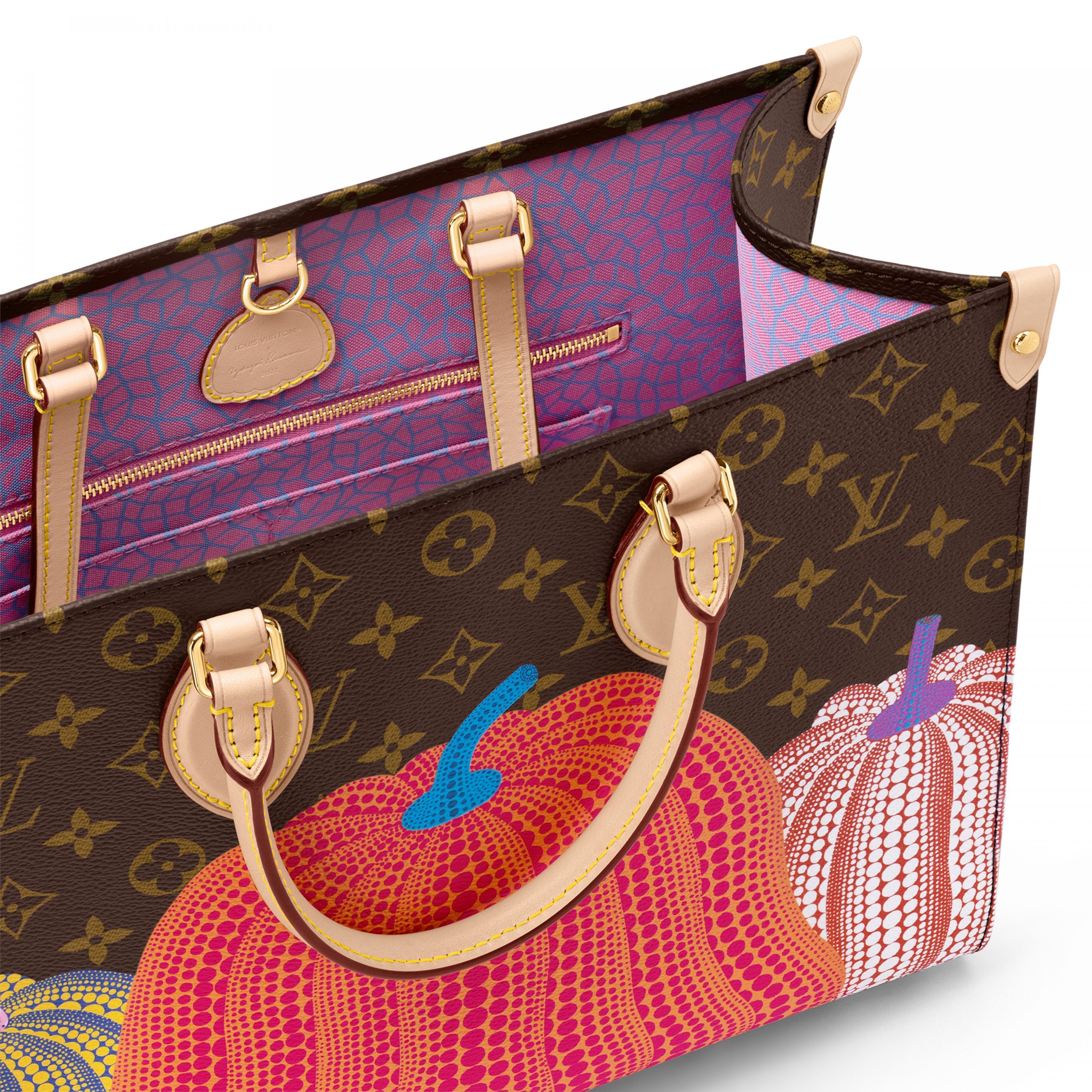 Lvlenka Louis Vuitton LV x YK OnTheGo MM M46466 Pumpkin print