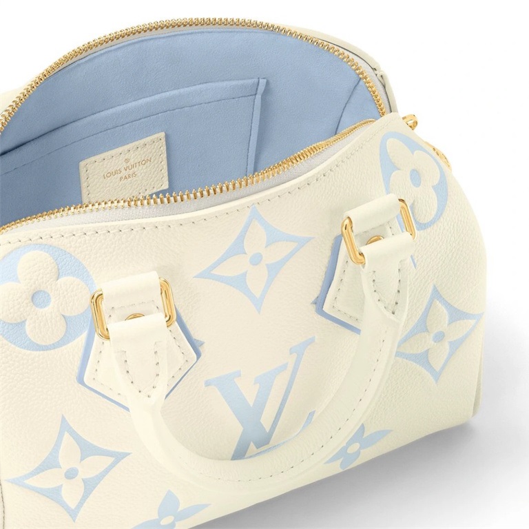 Lvlenka Louis Vuitton M46883 Speedy Bandoulière 20 Bicolor Monogram Empreinte Leather Blue