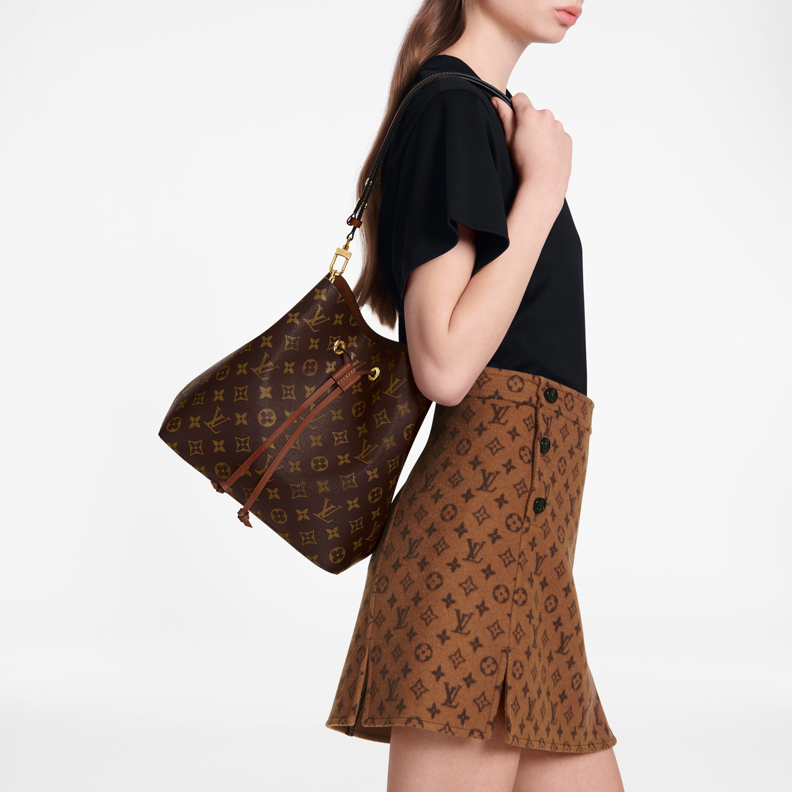 Lvlenka Louis Vuitton M44887 Caramel Brown Monogram NéoNoé MM