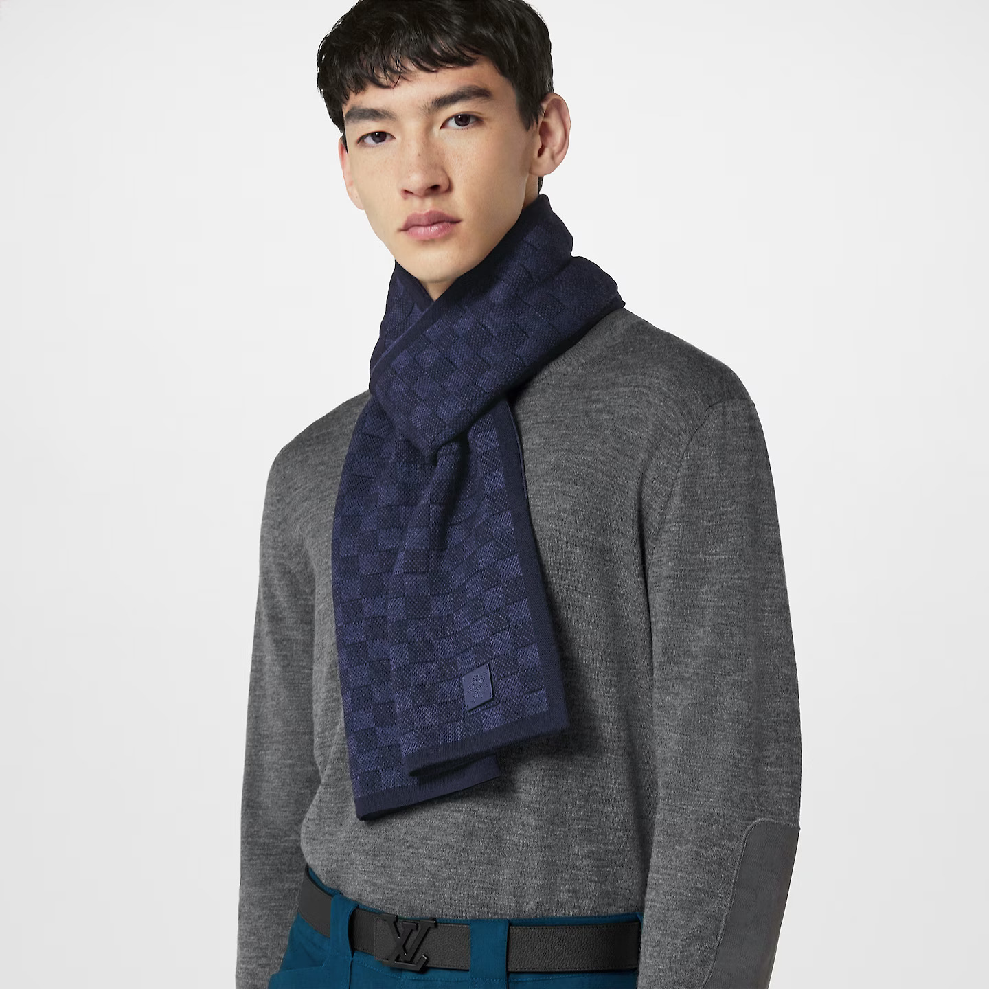 Lvlenka Louis Vuitton Navy M77987 Néo Petit Damier Scarf