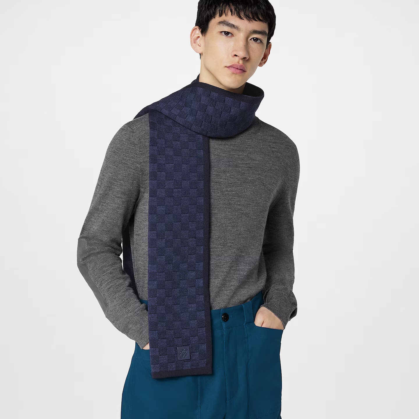 Lvlenka Louis Vuitton Navy M77987 Néo Petit Damier Scarf