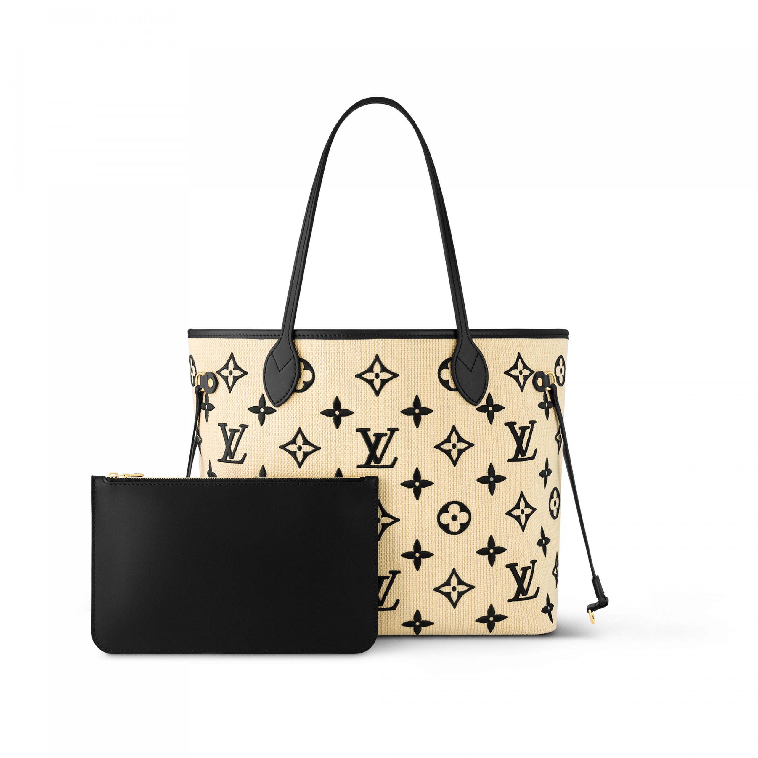 Lvlenka Louis Vuitton M22838 Neverfull MM Lotus cotton Black Beige