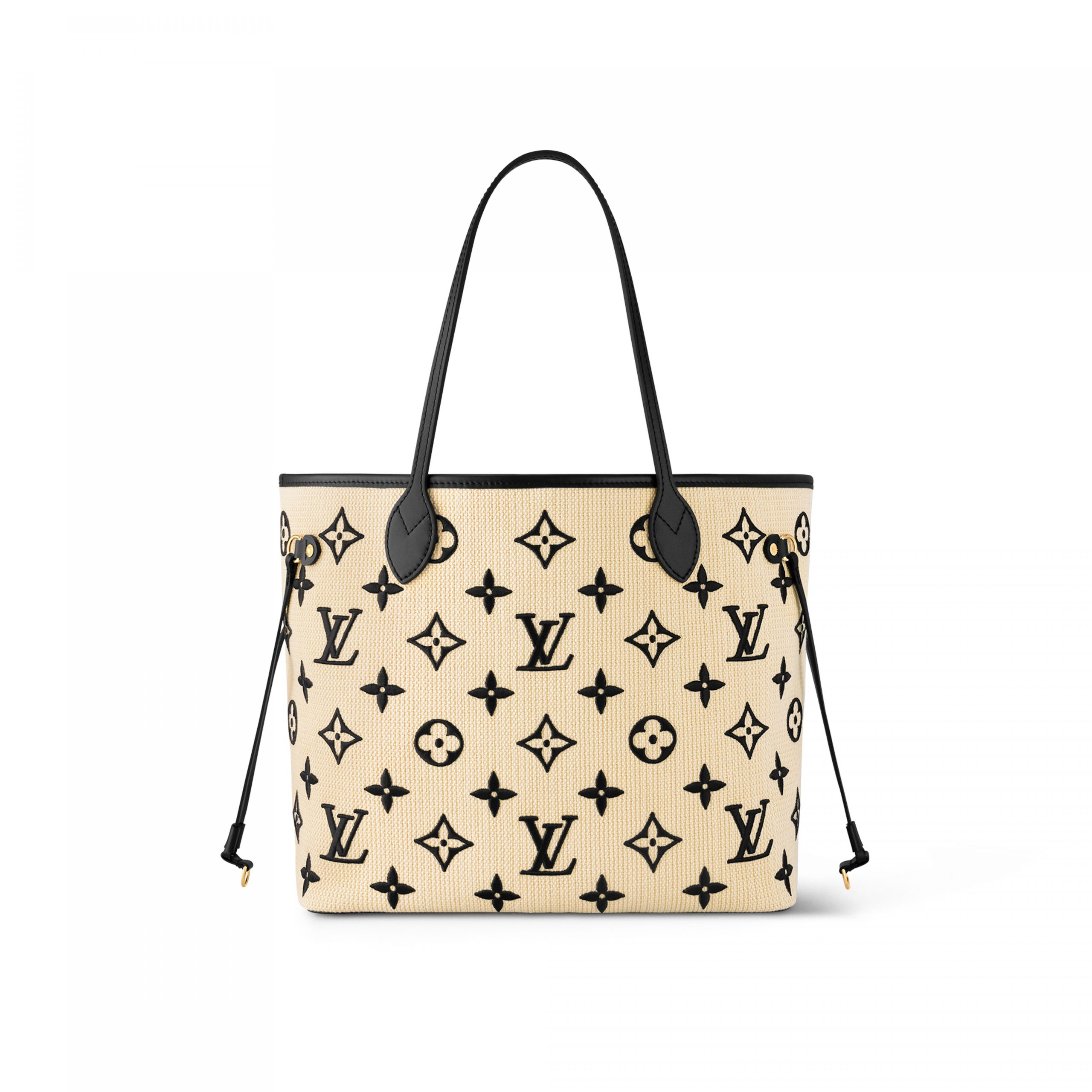 Lvlenka Louis Vuitton M22838 Neverfull MM Lotus cotton Black Beige