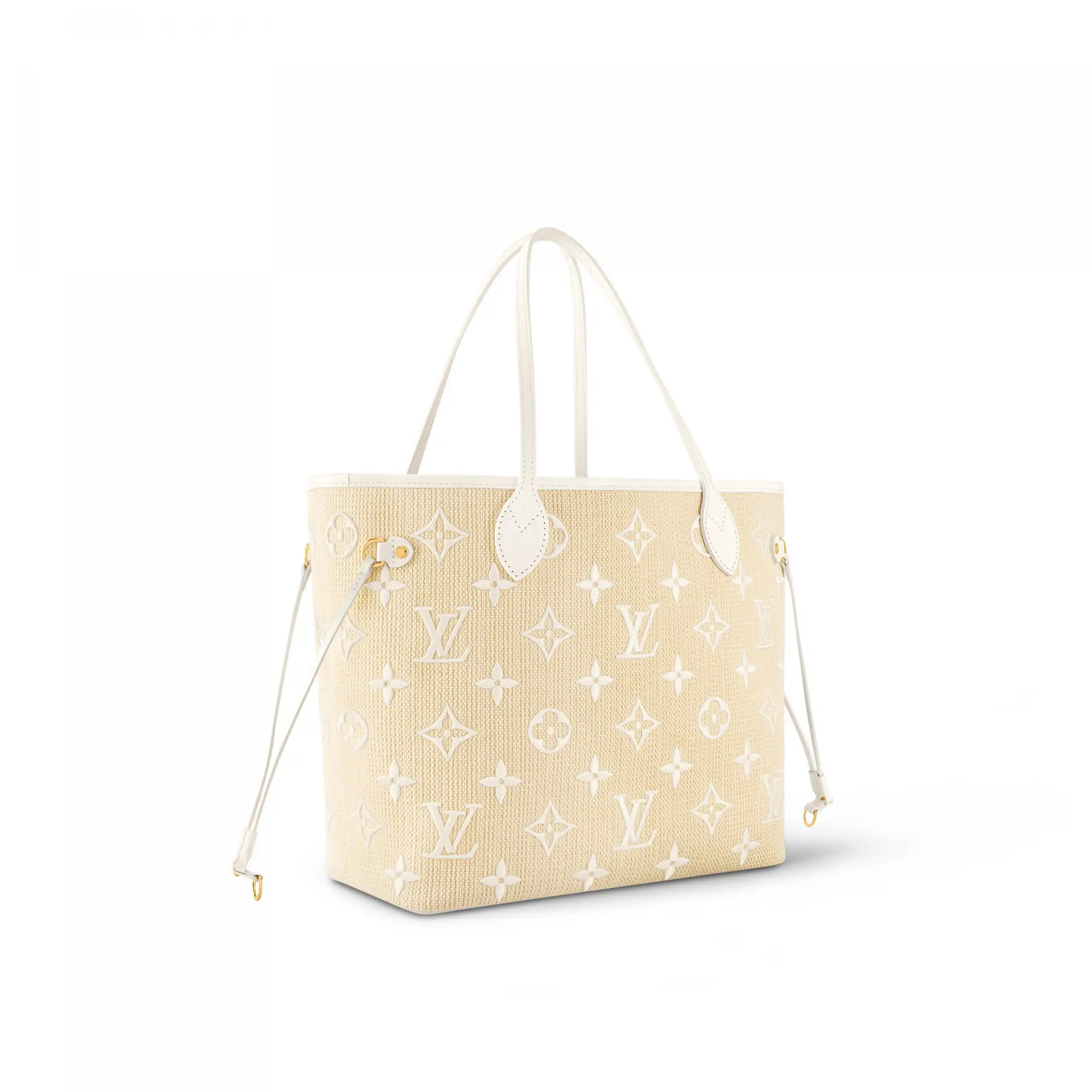 Cheap Louis Vuitton M22839 Neverfull MM Lotus Cotton White Beige