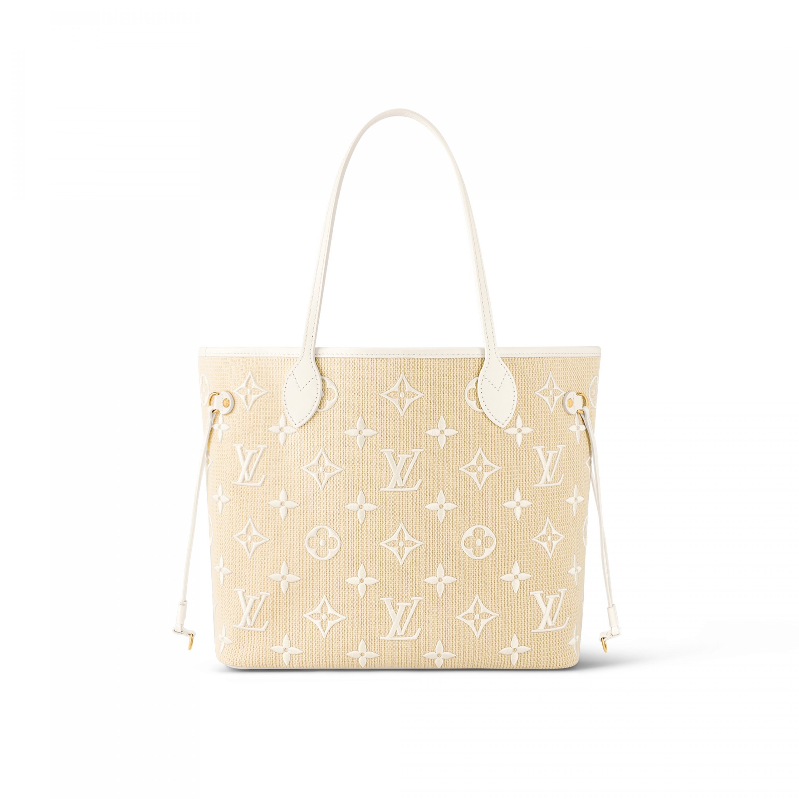 Lvlenka Louis Vuitton M22839 Neverfull MM Lotus Cotton White Beige