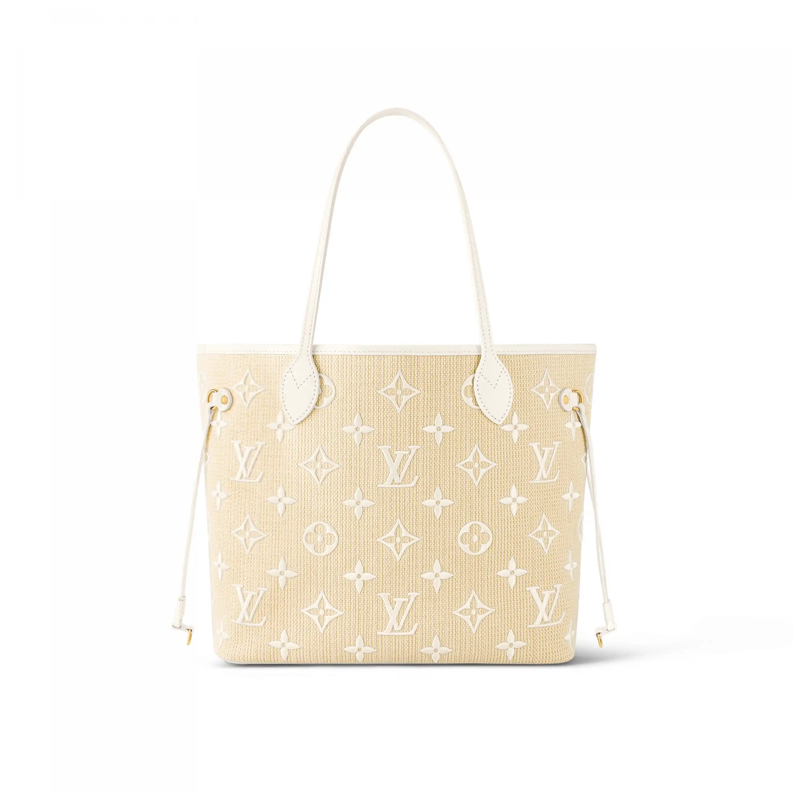 Louis Vuitton M22839 Neverfull MM Lotus Cotton White Beige