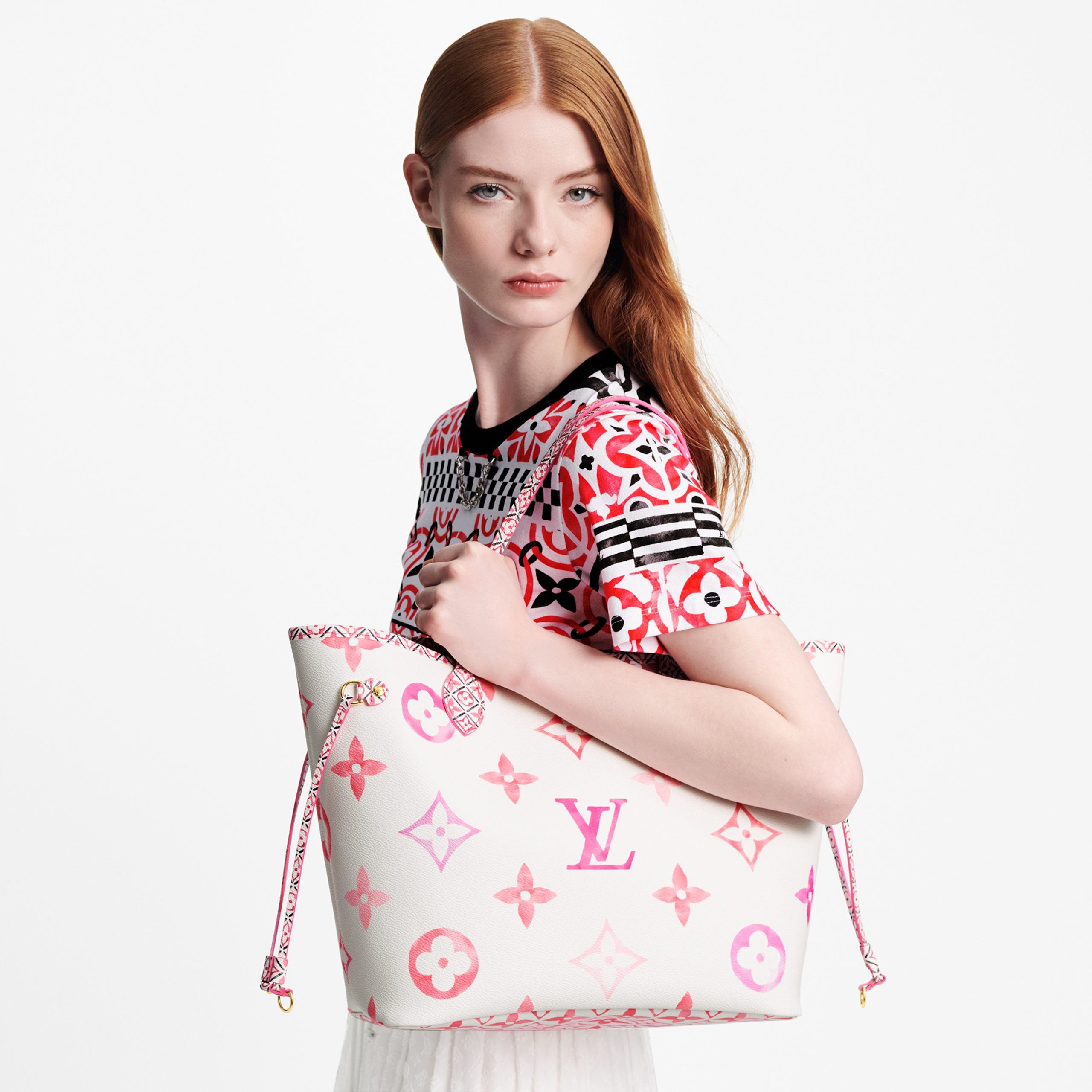 Lvlenka Louis Vuitton M22980 Neverfull MM Pink Monogram