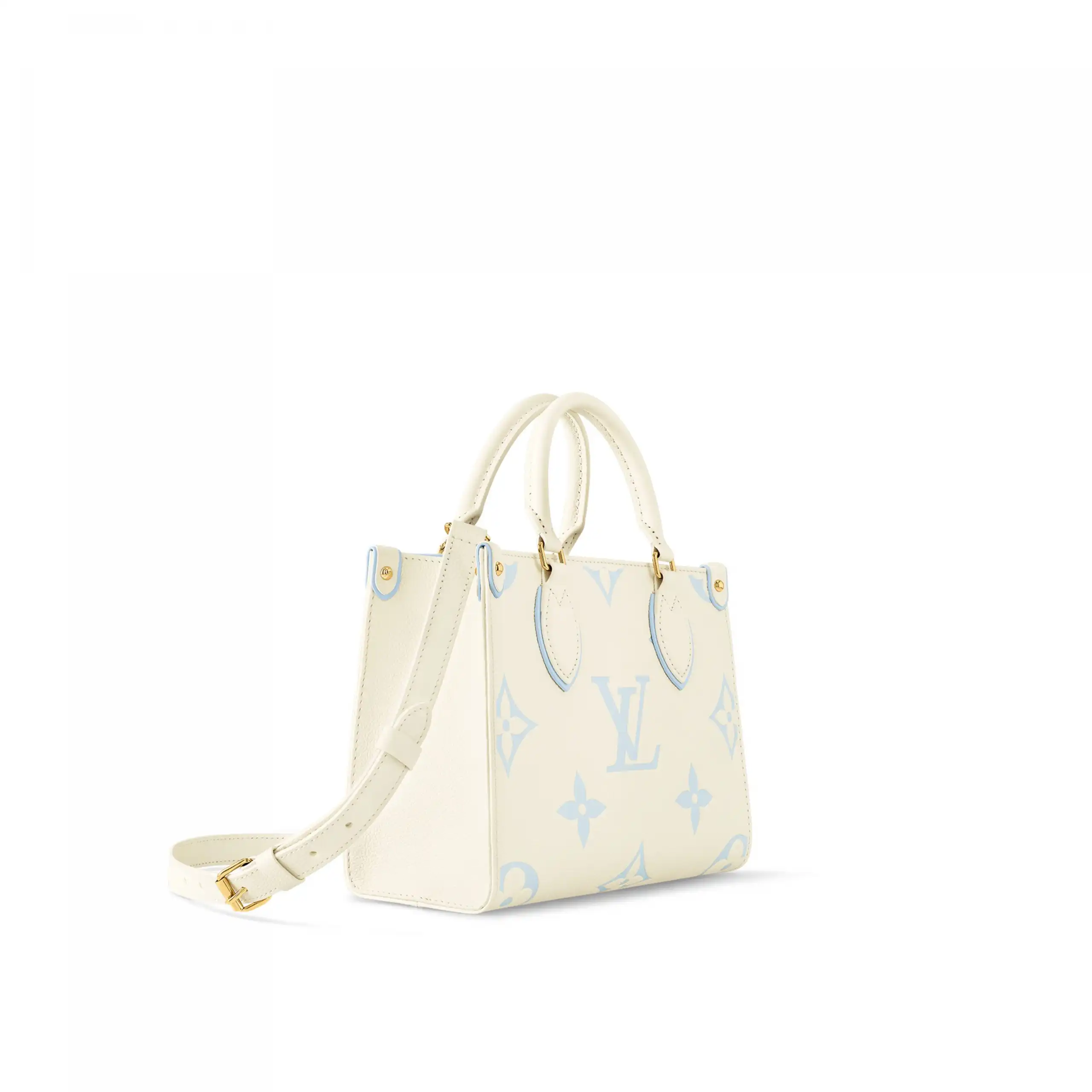 Cheap LF Louis Vuitton M46833 OnTheGo PM Latte Candy Blue