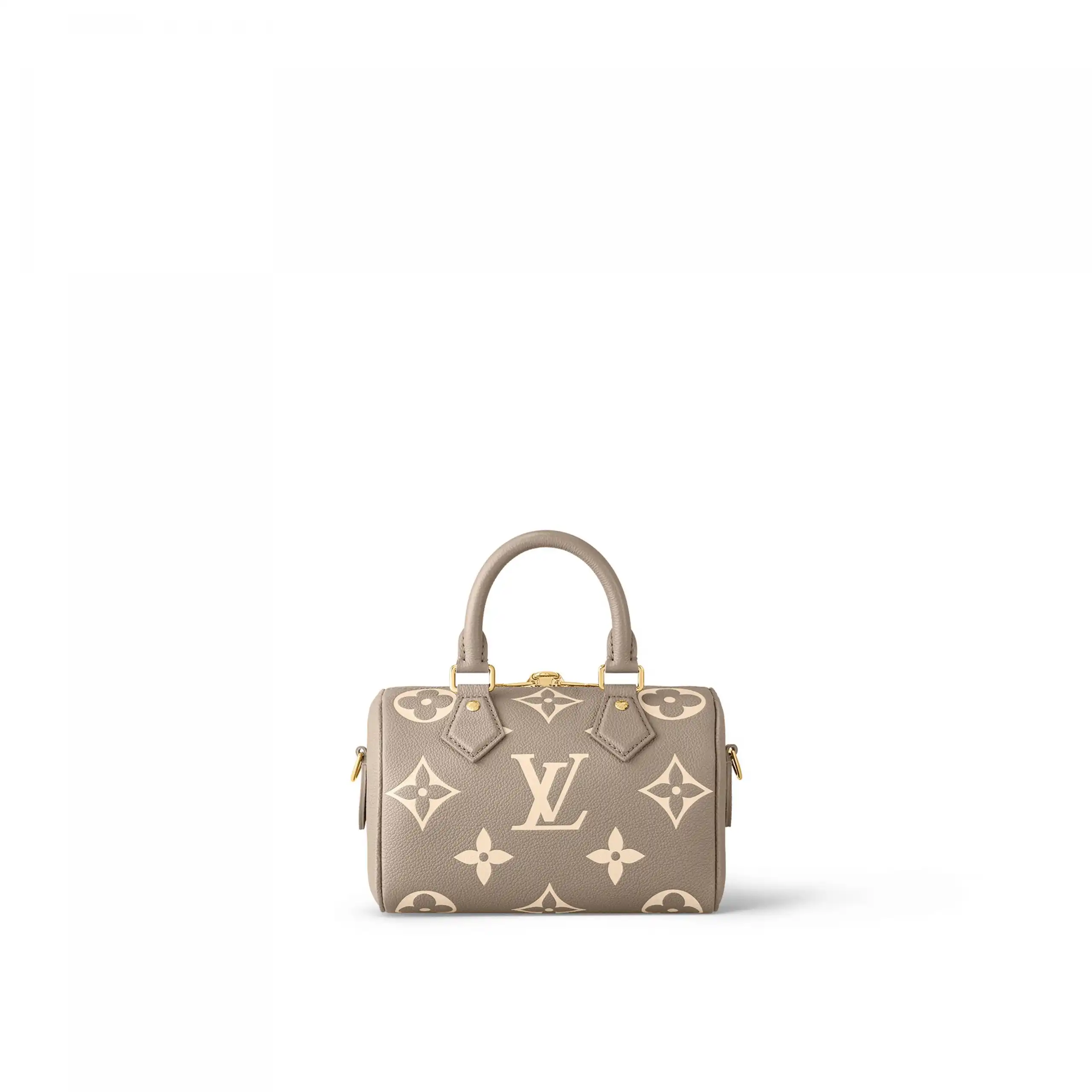 Cheap Louis Vuitton M46575 Speedy Bandoulière 20 Bicolor Monogram Empreinte Leather Tourterelle Gray