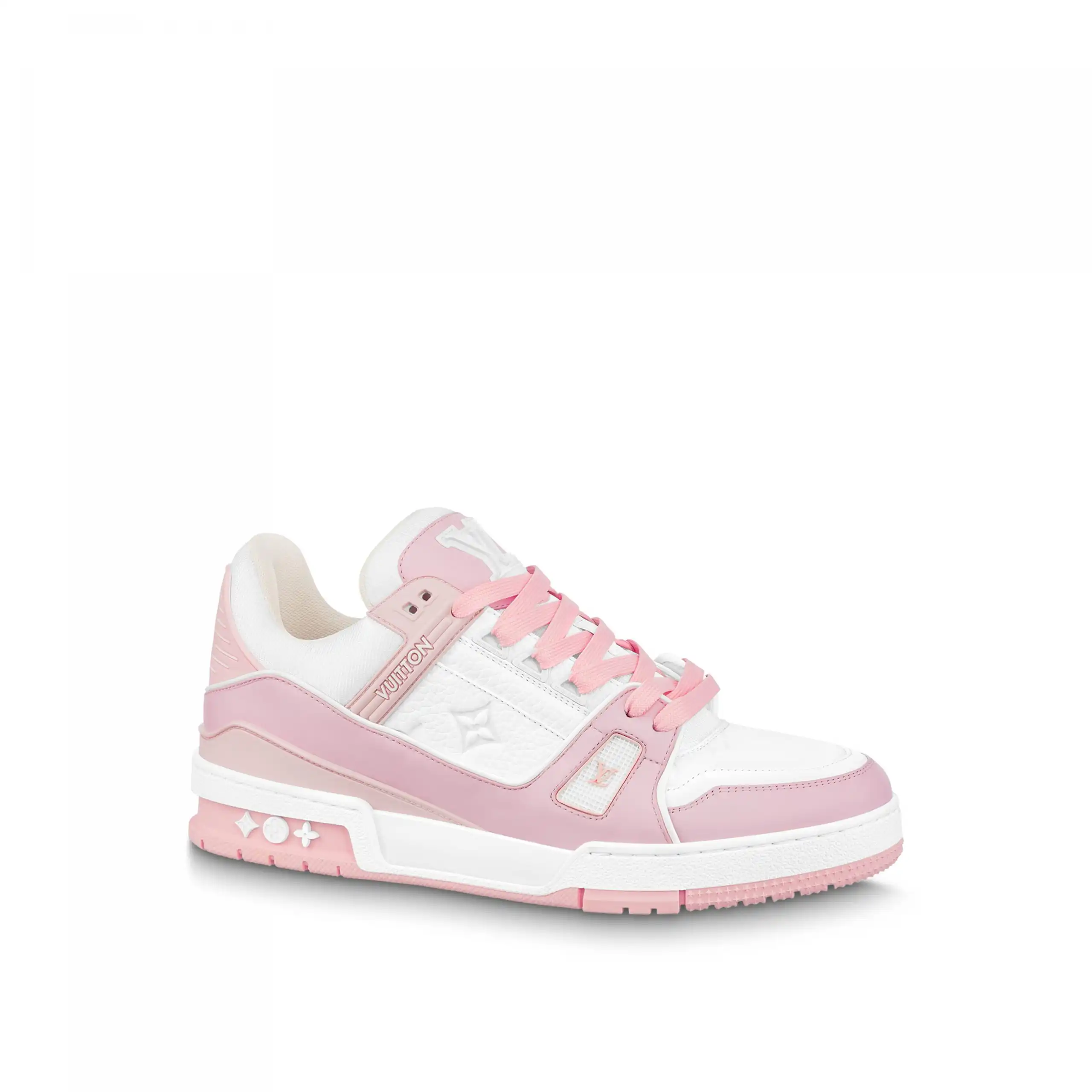 Louis Vuitton Trainer Sneaker Pink White 1ABOEI