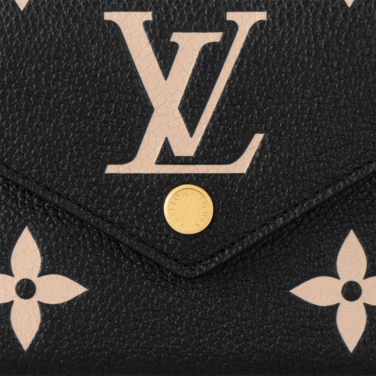 Louis Vuitton Black Beige M80968 Victorine Wallet