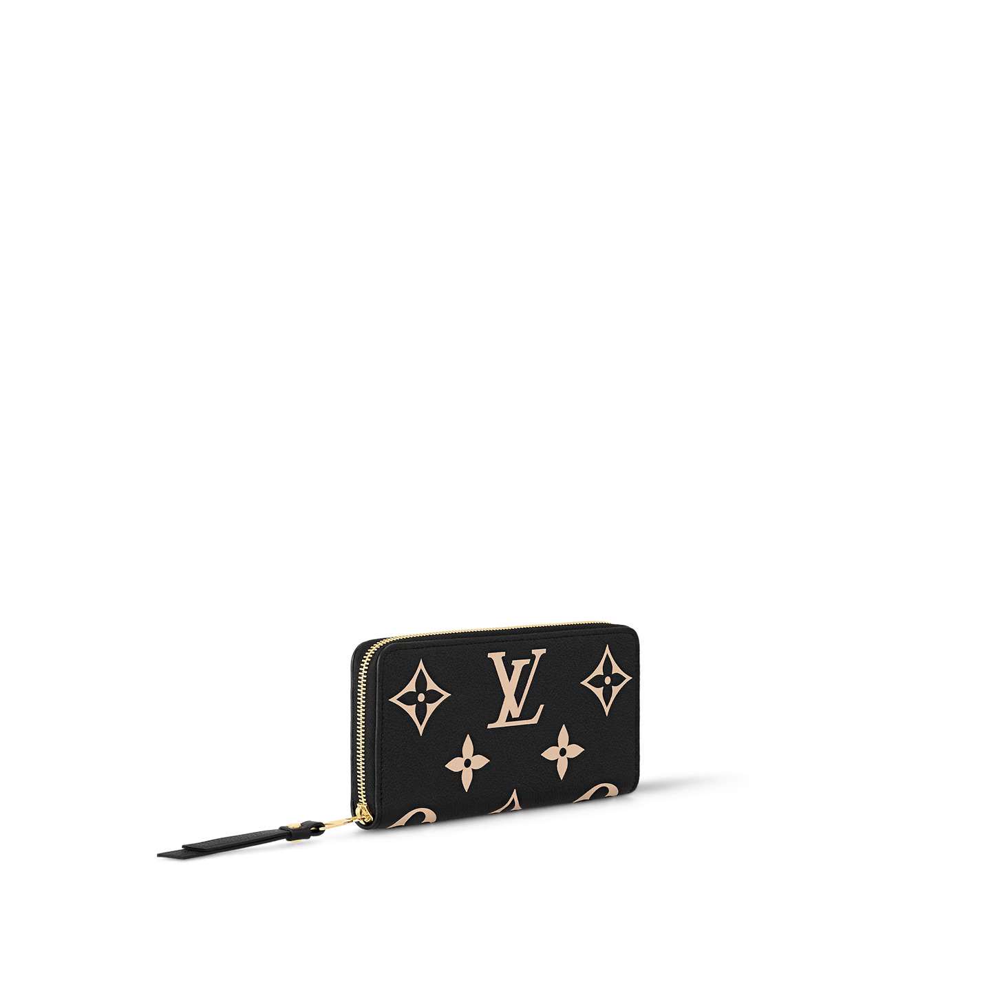 Louis Vuitton Black Beige M80481 Zippy Wallet