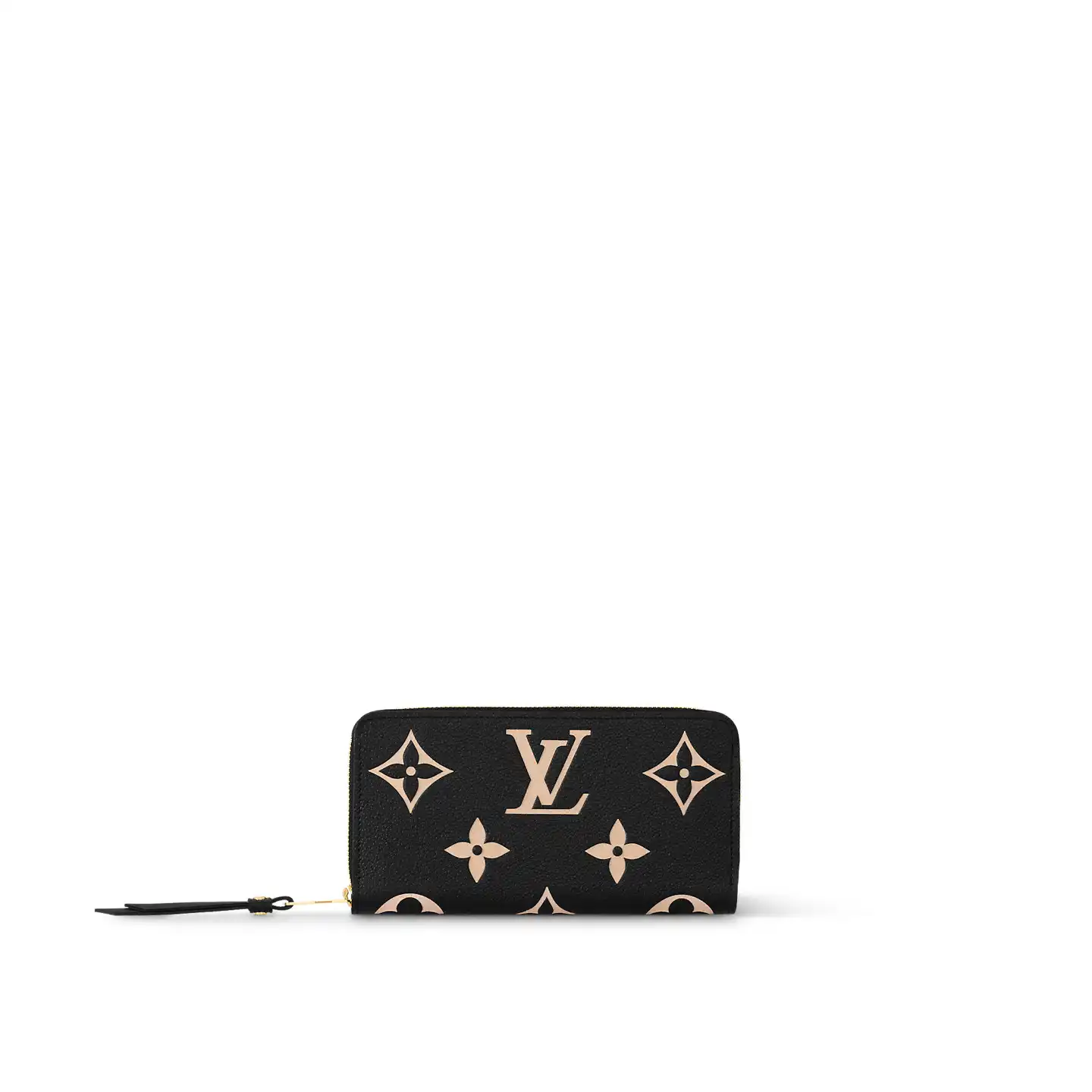 Louis Vuitton Black Beige M80481 Zippy Wallet