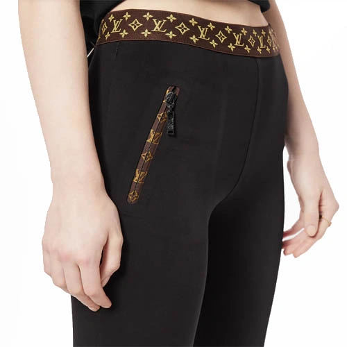 1A7VTC MONOGRAM stretch belt leggings