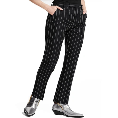 1A8BJE Straight cut pinstripe trousers