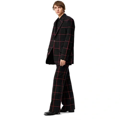 1A98G1 Window lattice plaid jacket