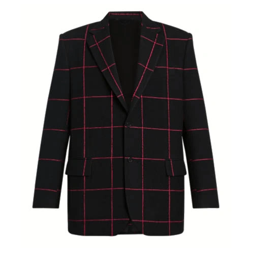 1A98G1 Window lattice plaid jacket